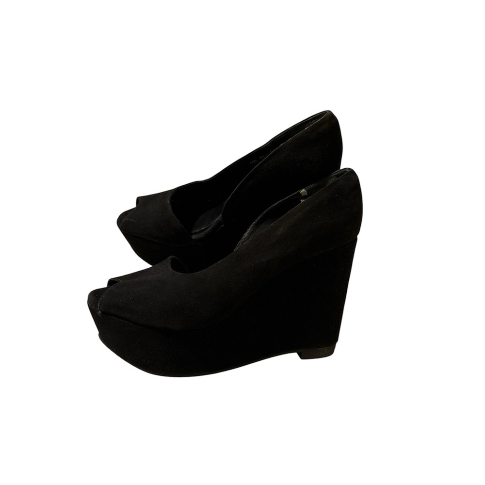 Robert Clergerie Black Wedge Shoes Classic Design